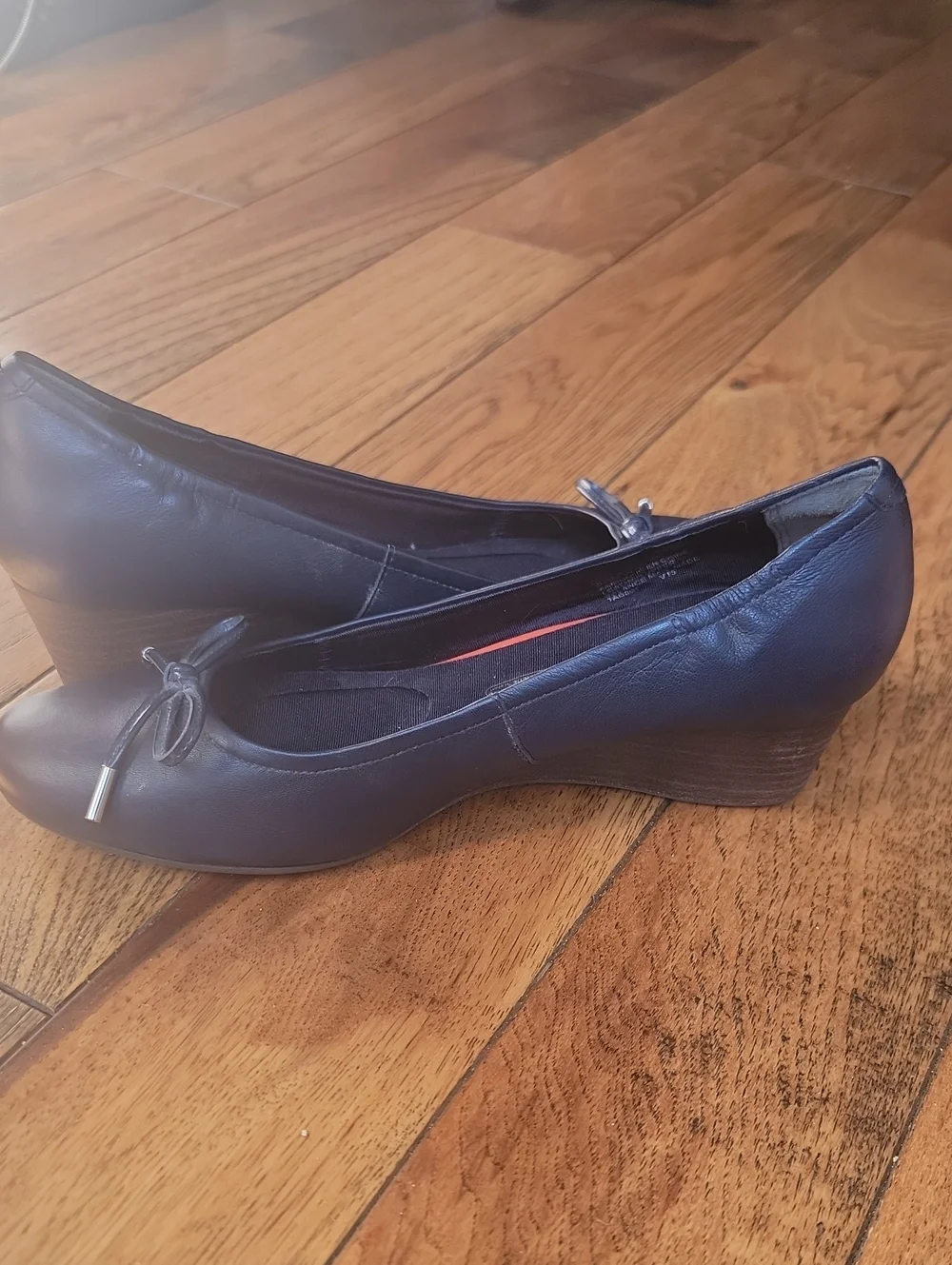 Classic Rockport Total Motion Blue Women's Wedge Ballet Pumps
